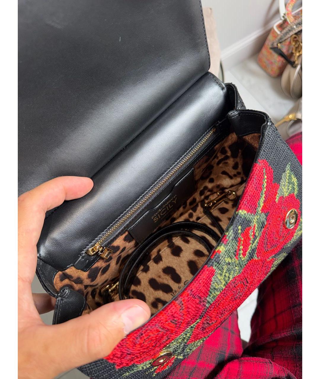 DOLCE&GABBANA Черная сумка с короткими ручками, фото 4
