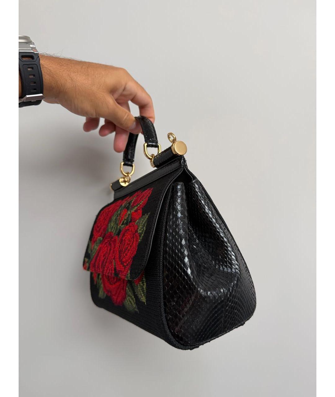 DOLCE&GABBANA Черная сумка с короткими ручками, фото 2