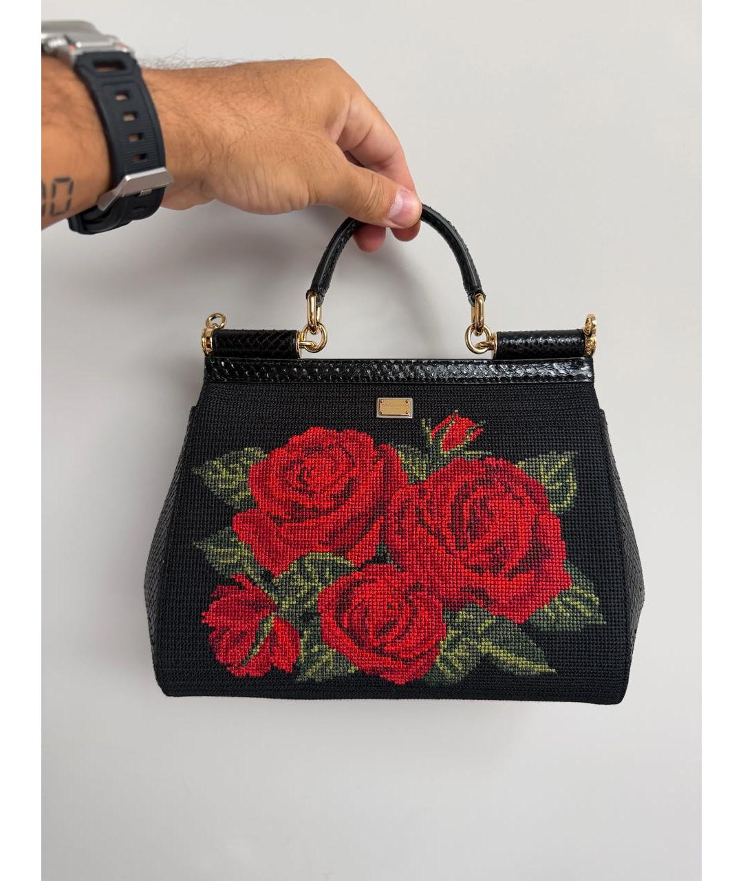 DOLCE&GABBANA Черная сумка с короткими ручками, фото 3