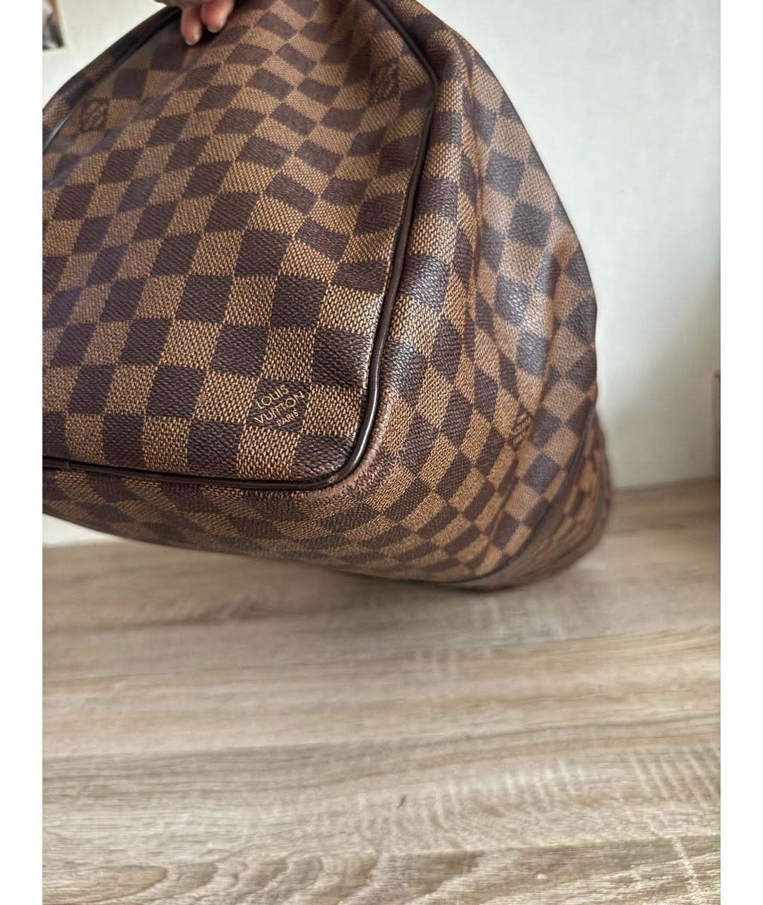 LOUIS VUITTON Коричневая дорожная/спортивная сумка из канвы, фото 3