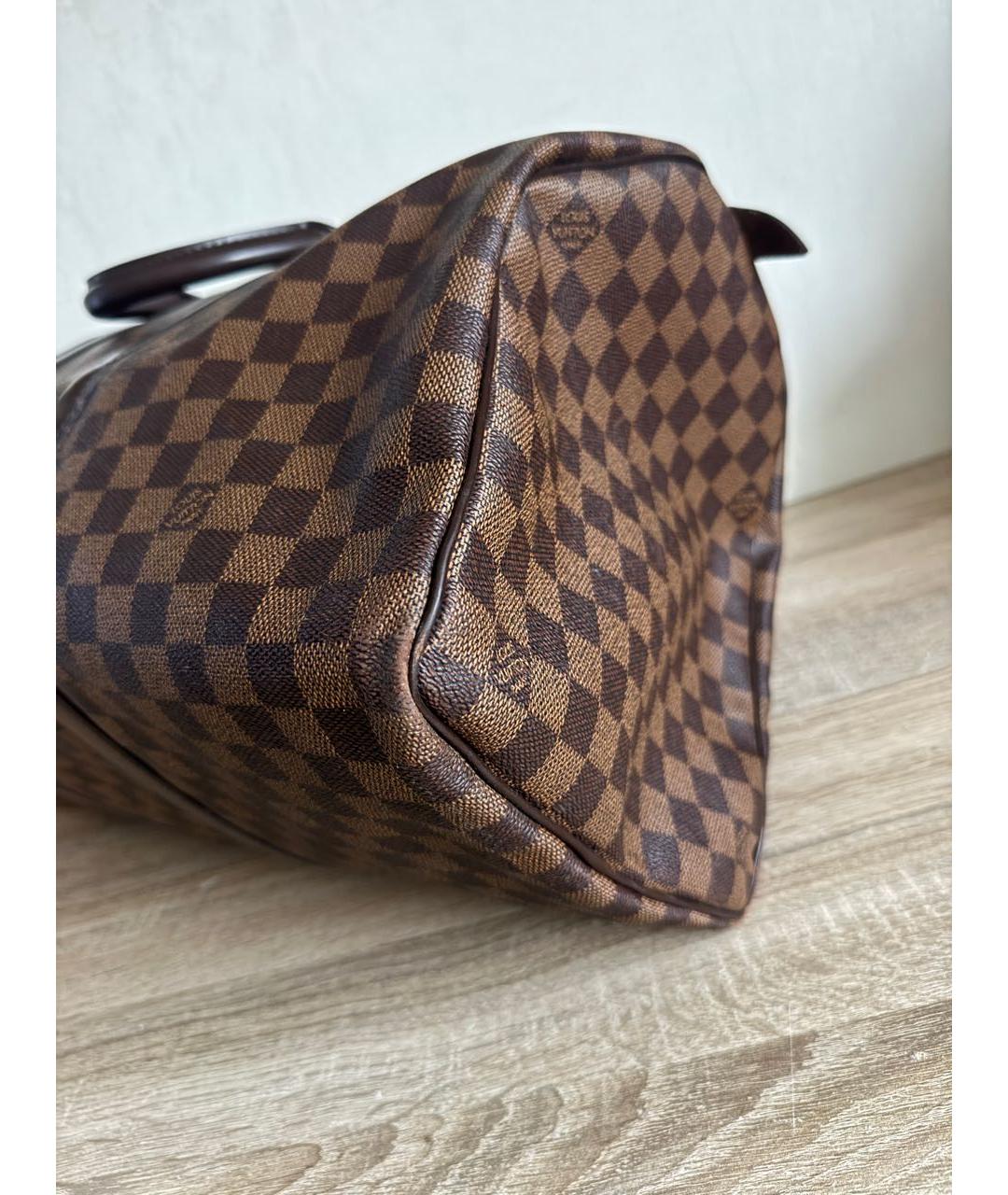 LOUIS VUITTON Коричневая дорожная/спортивная сумка из канвы, фото 4