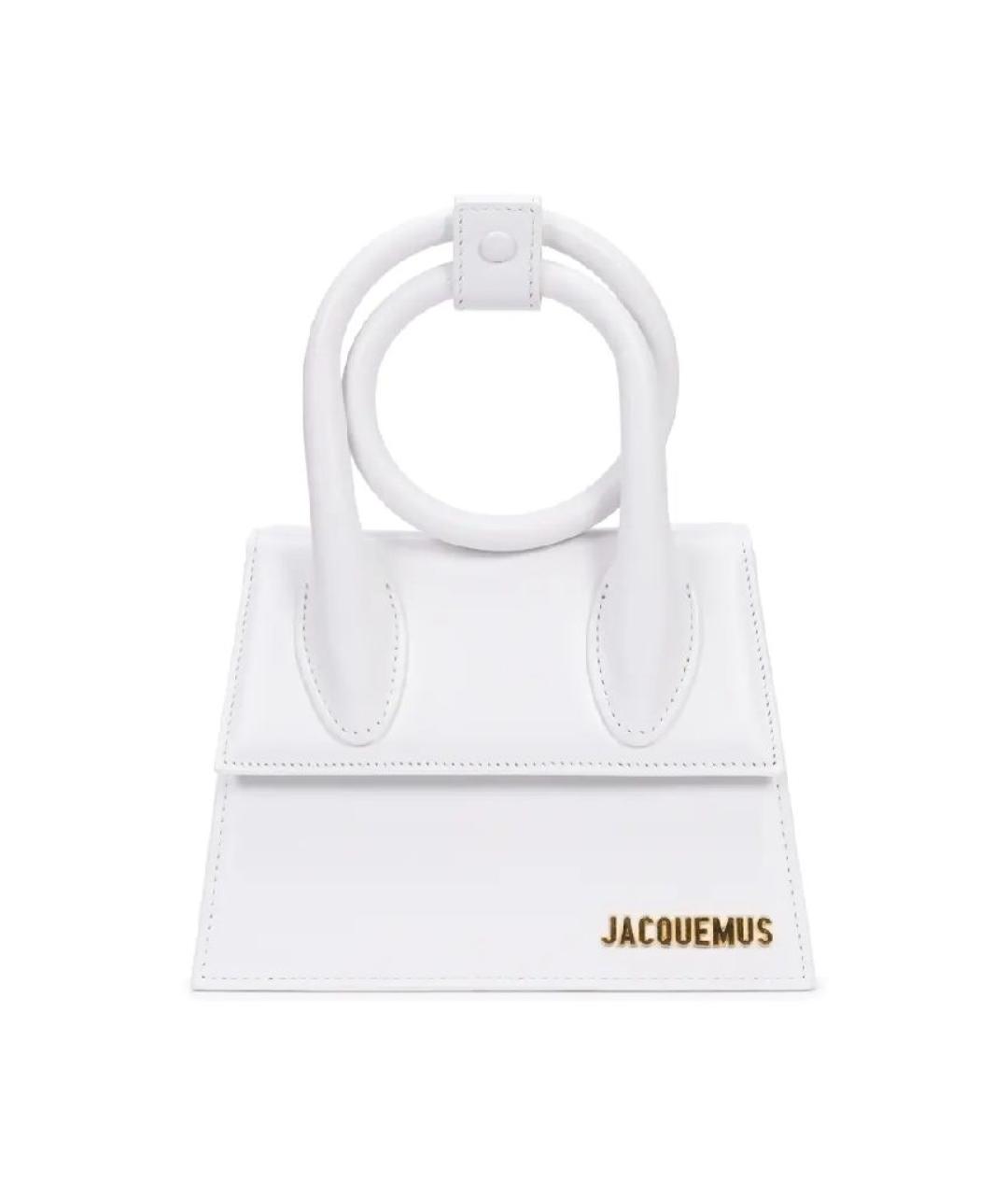 JACQUEMUS Белая кожаная сумка через плечо, фото 1