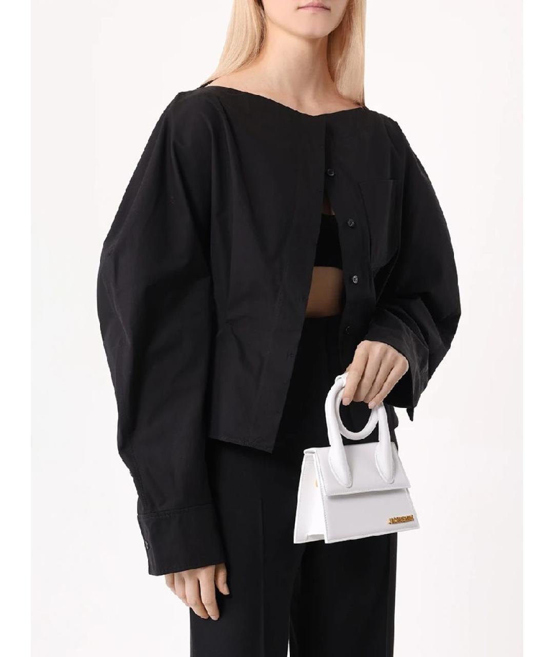 JACQUEMUS Белая кожаная сумка через плечо, фото 8