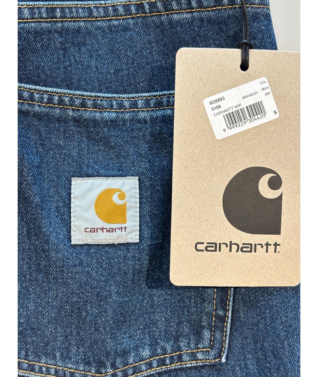 CARHARTT WIP Синие хлопковые прямые джинсы, фото 7