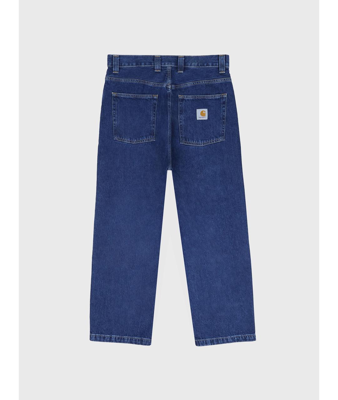 CARHARTT WIP Синие хлопковые прямые джинсы, фото 2
