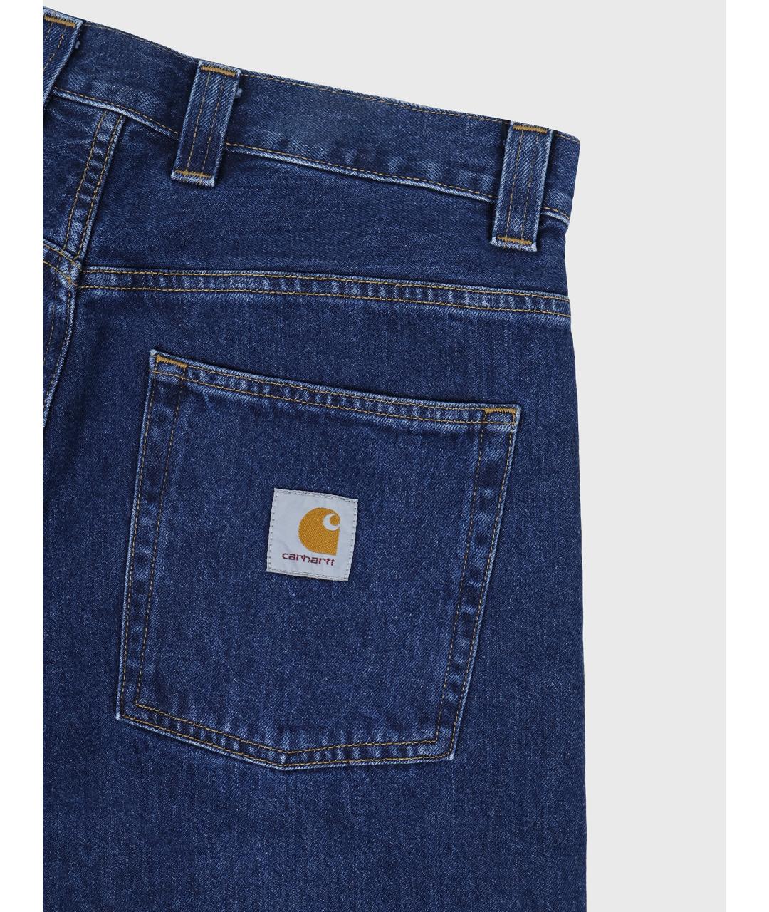 CARHARTT WIP Синие хлопковые прямые джинсы, фото 4