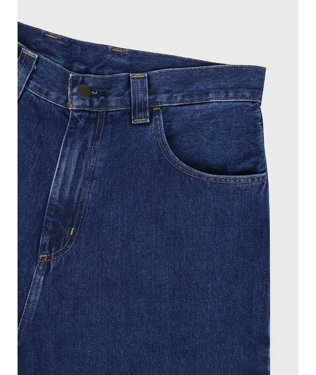 CARHARTT WIP Синие хлопковые прямые джинсы, фото 3