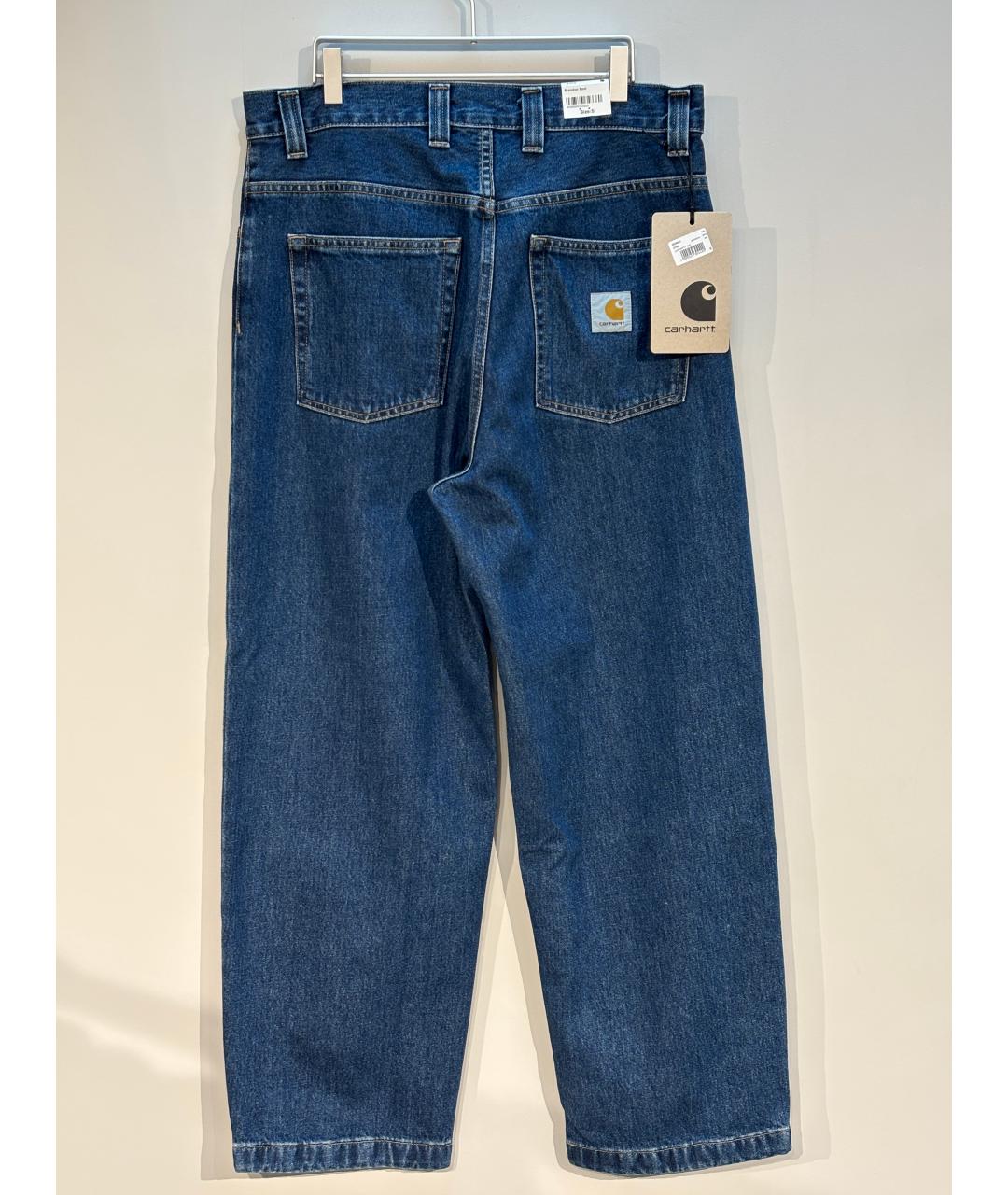 CARHARTT WIP Синие хлопковые прямые джинсы, фото 6