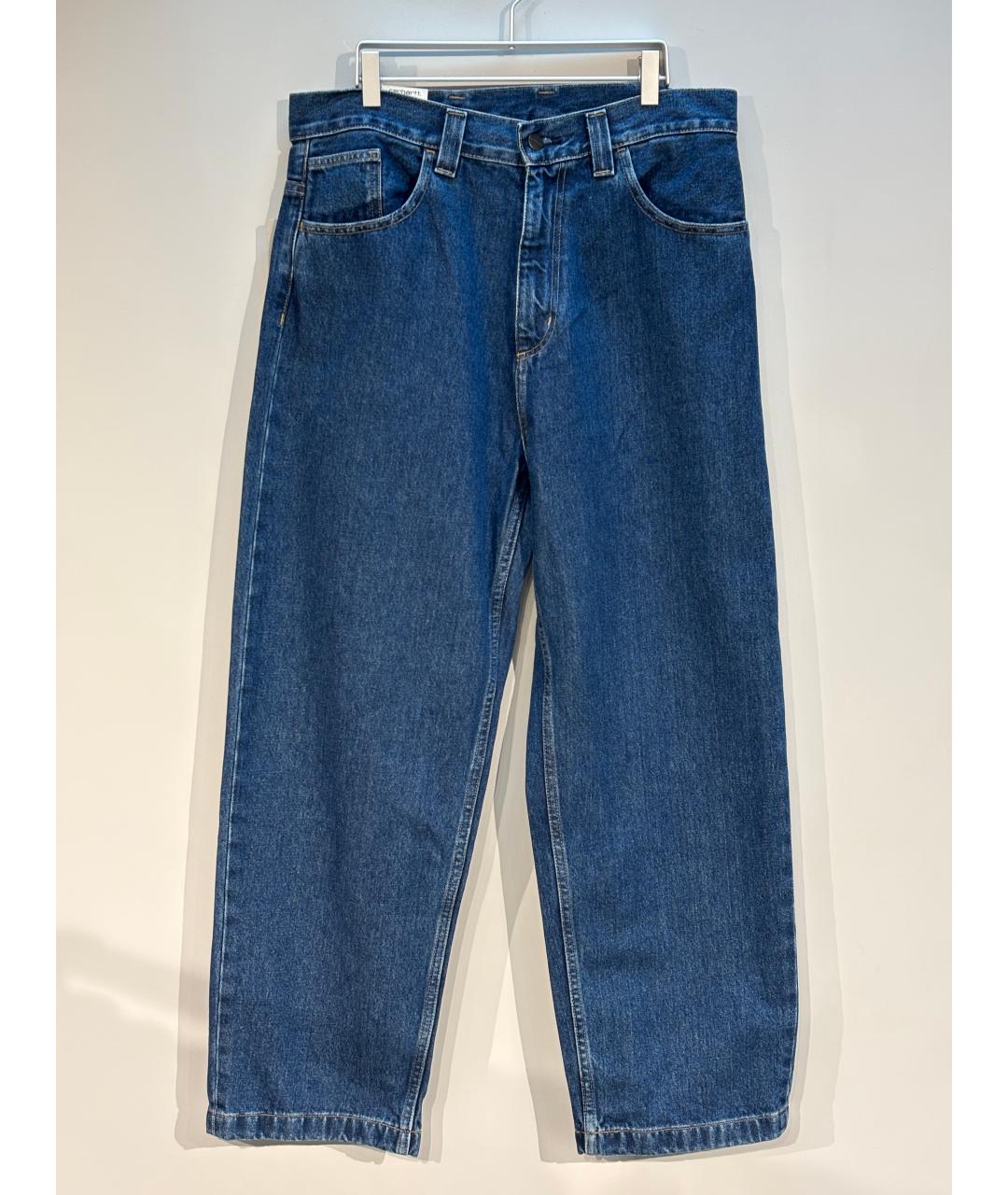 CARHARTT WIP Синие хлопковые прямые джинсы, фото 5