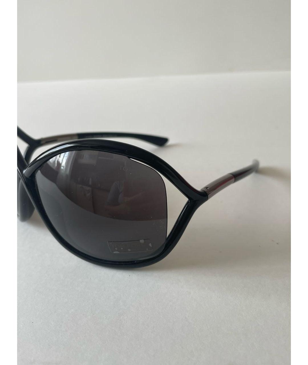 TOM FORD Черные пластиковые солнцезащитные очки, фото 2
