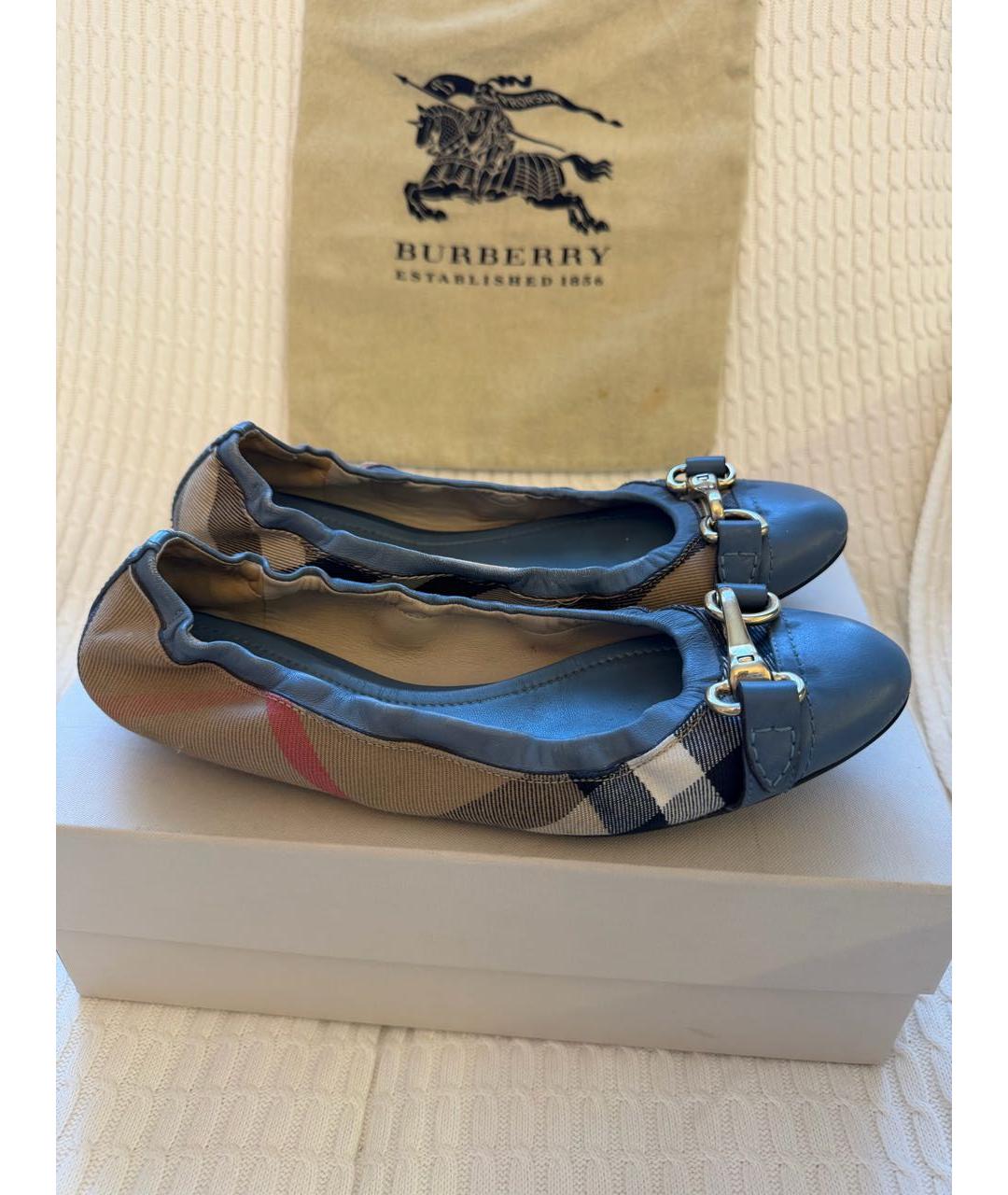 BURBERRY Мульти кожаные балетки, фото 5