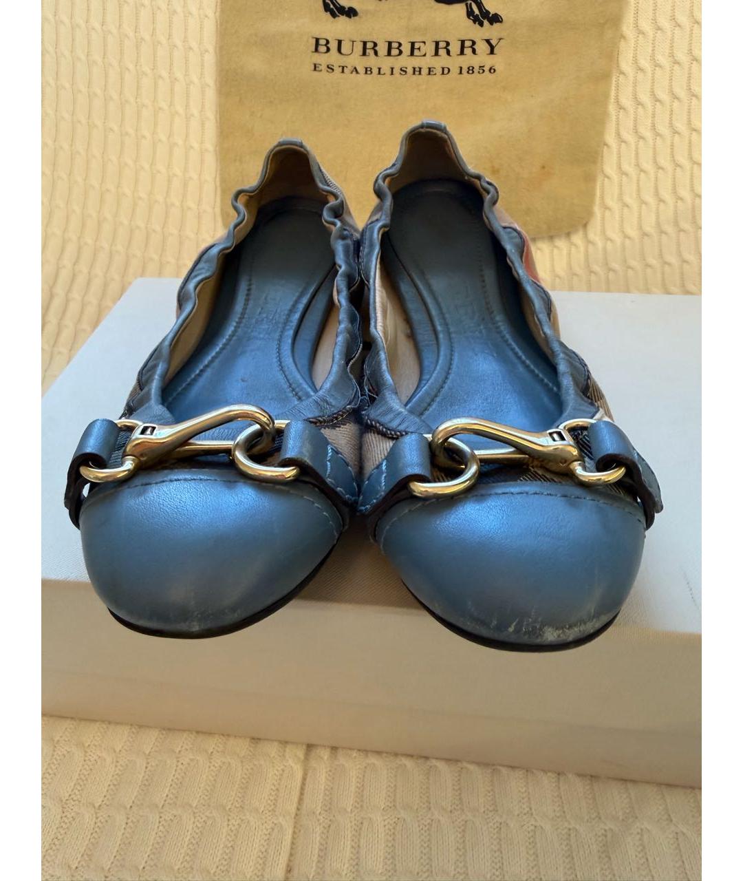 BURBERRY Мульти кожаные балетки, фото 8