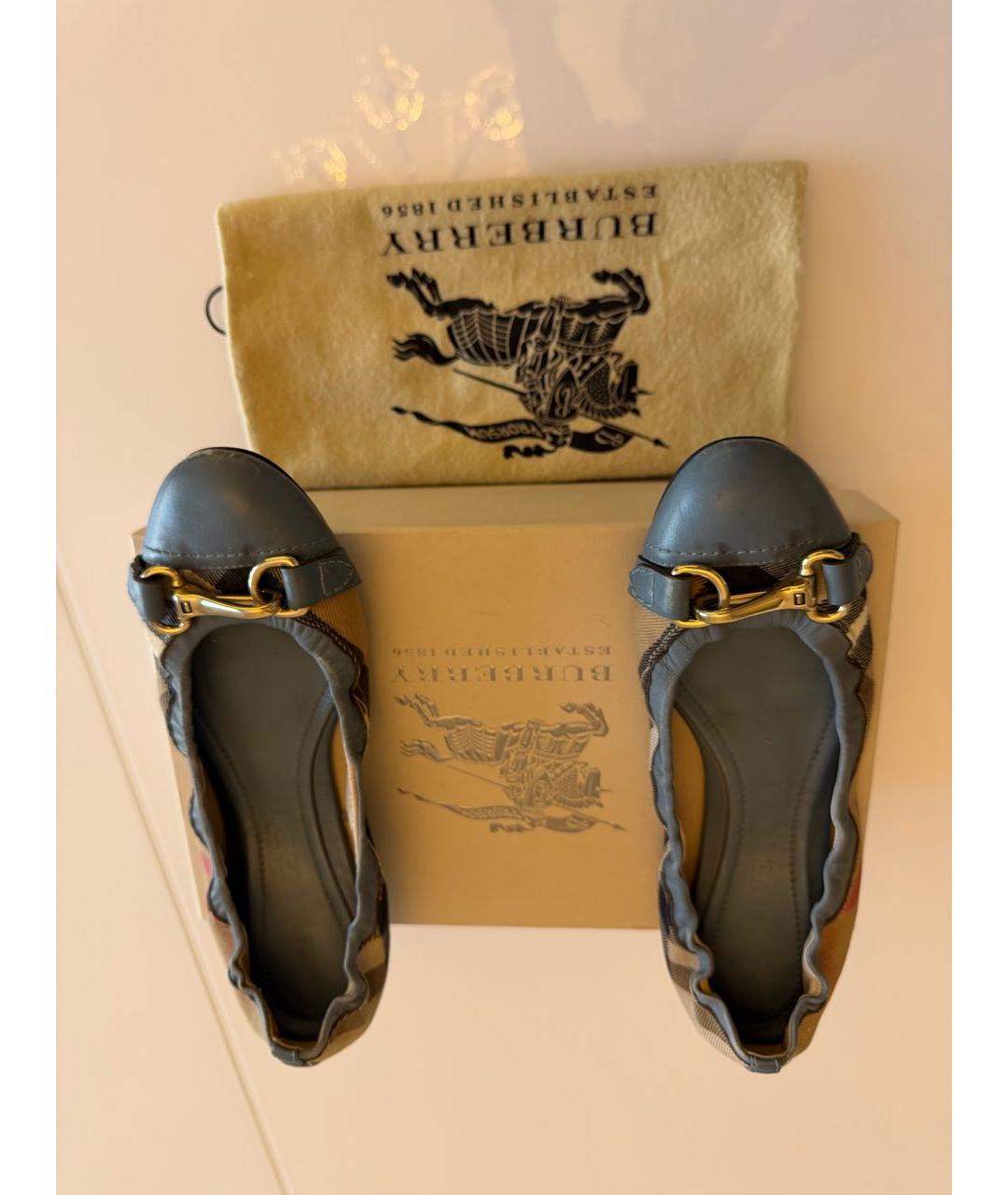 BURBERRY Мульти кожаные балетки, фото 3