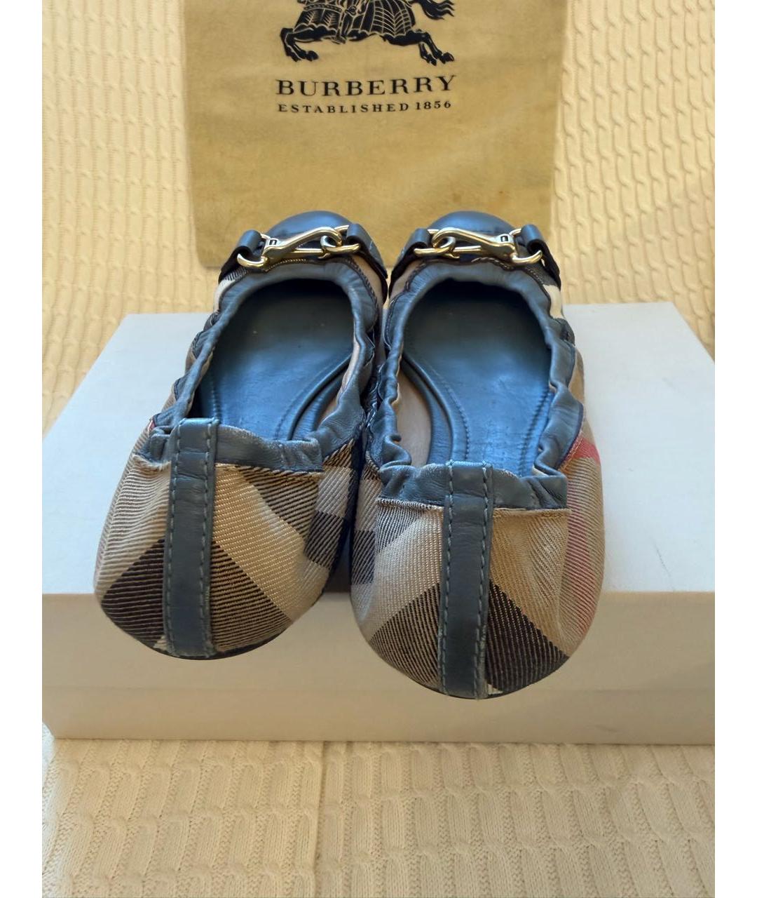BURBERRY Мульти кожаные балетки, фото 4
