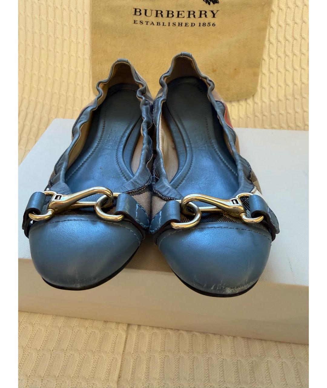 BURBERRY Мульти кожаные балетки, фото 2