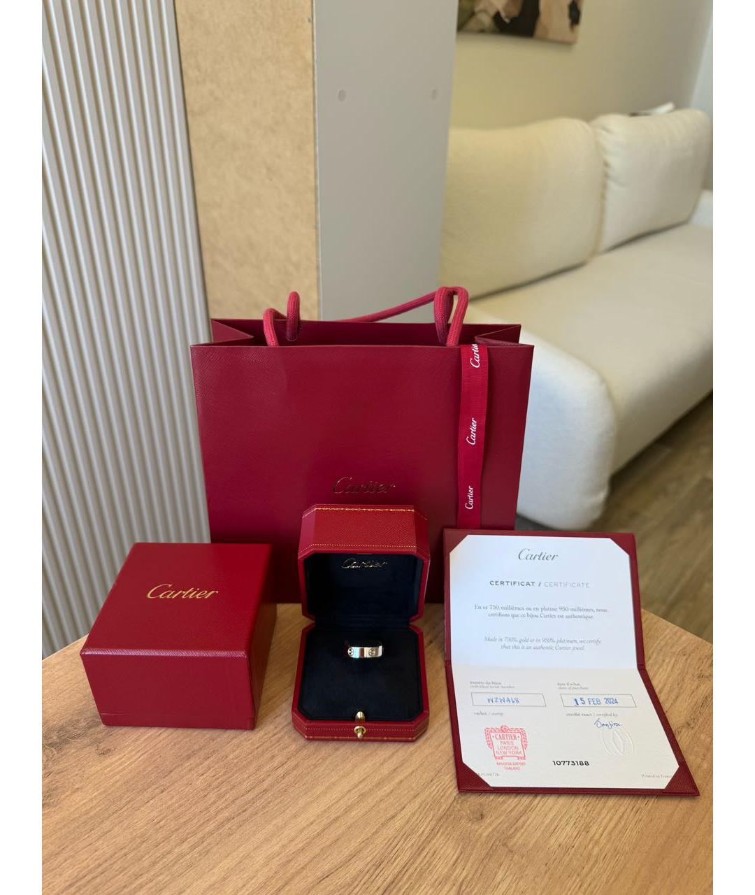 CARTIER Серебряное кольцо из белого золота, фото 2