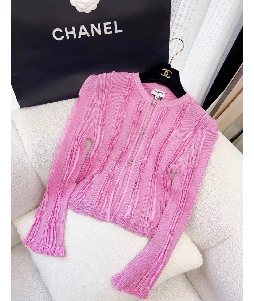 CHANEL Розовый кардиган, фото 5