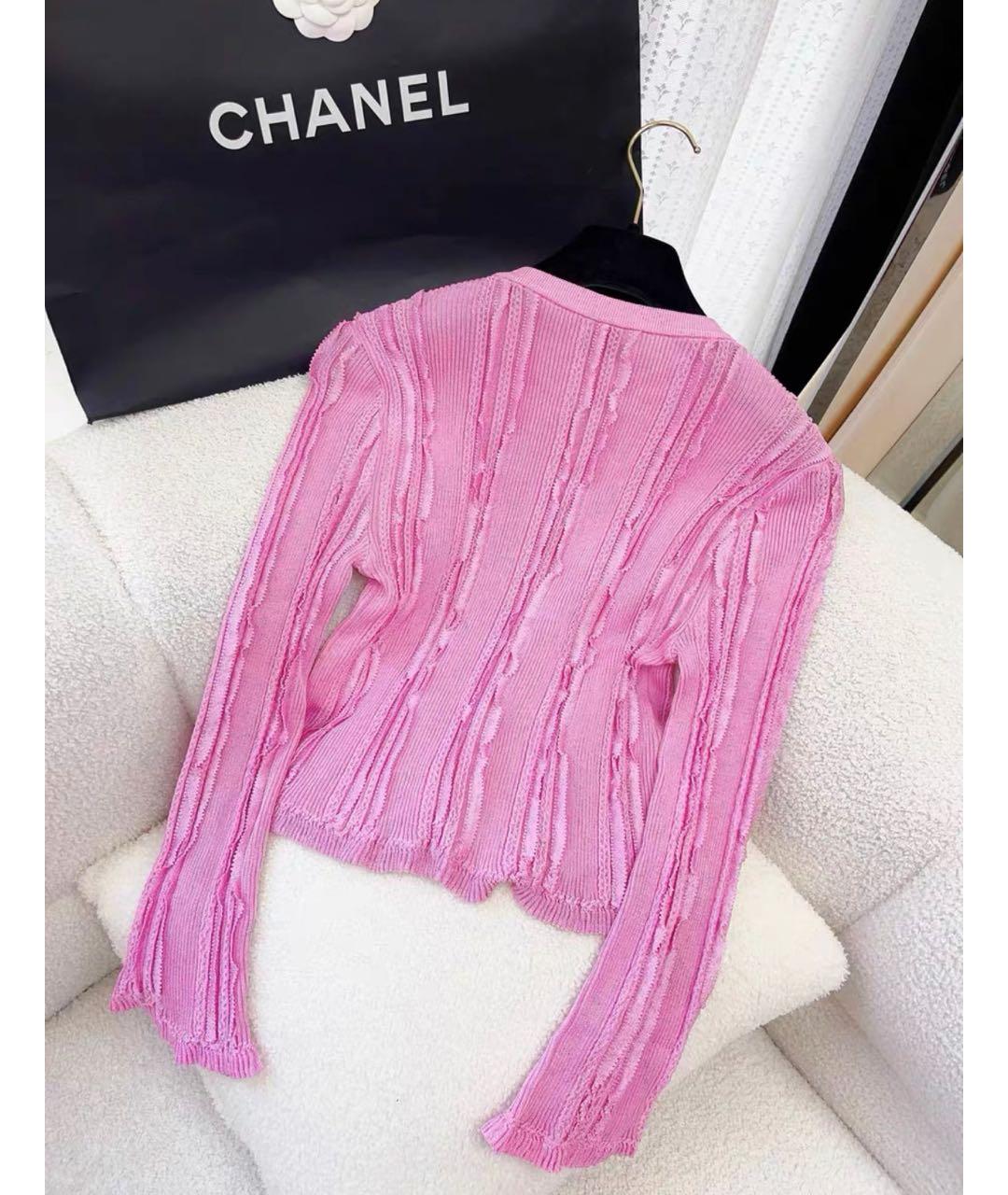 CHANEL Розовый кардиган, фото 2