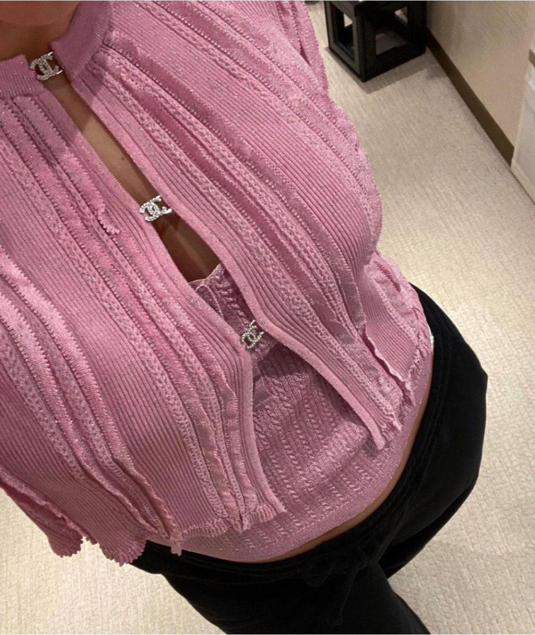 CHANEL Розовый кардиган, фото 3