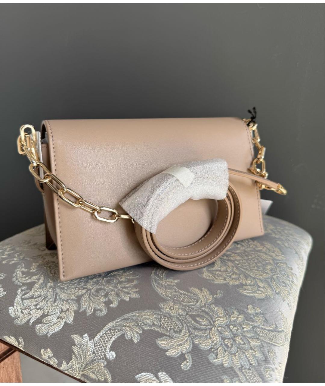 FURLA Коричневая кожаная сумка через плечо, фото 3