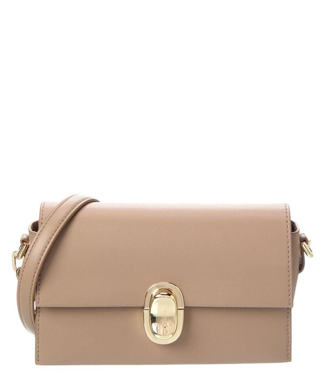 FURLA Коричневая кожаная сумка через плечо, фото 1