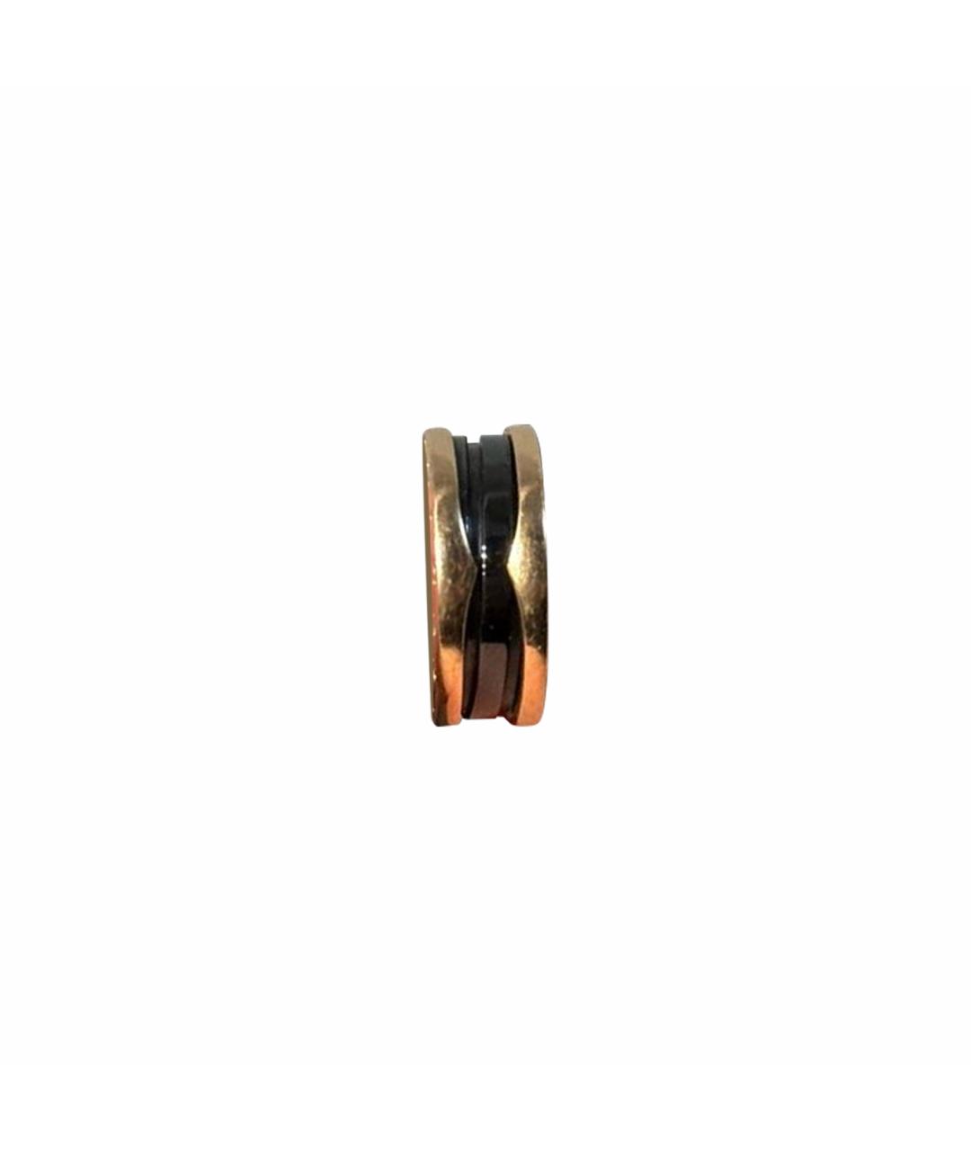 BVLGARI Черное кольцо из розового золота, фото 1