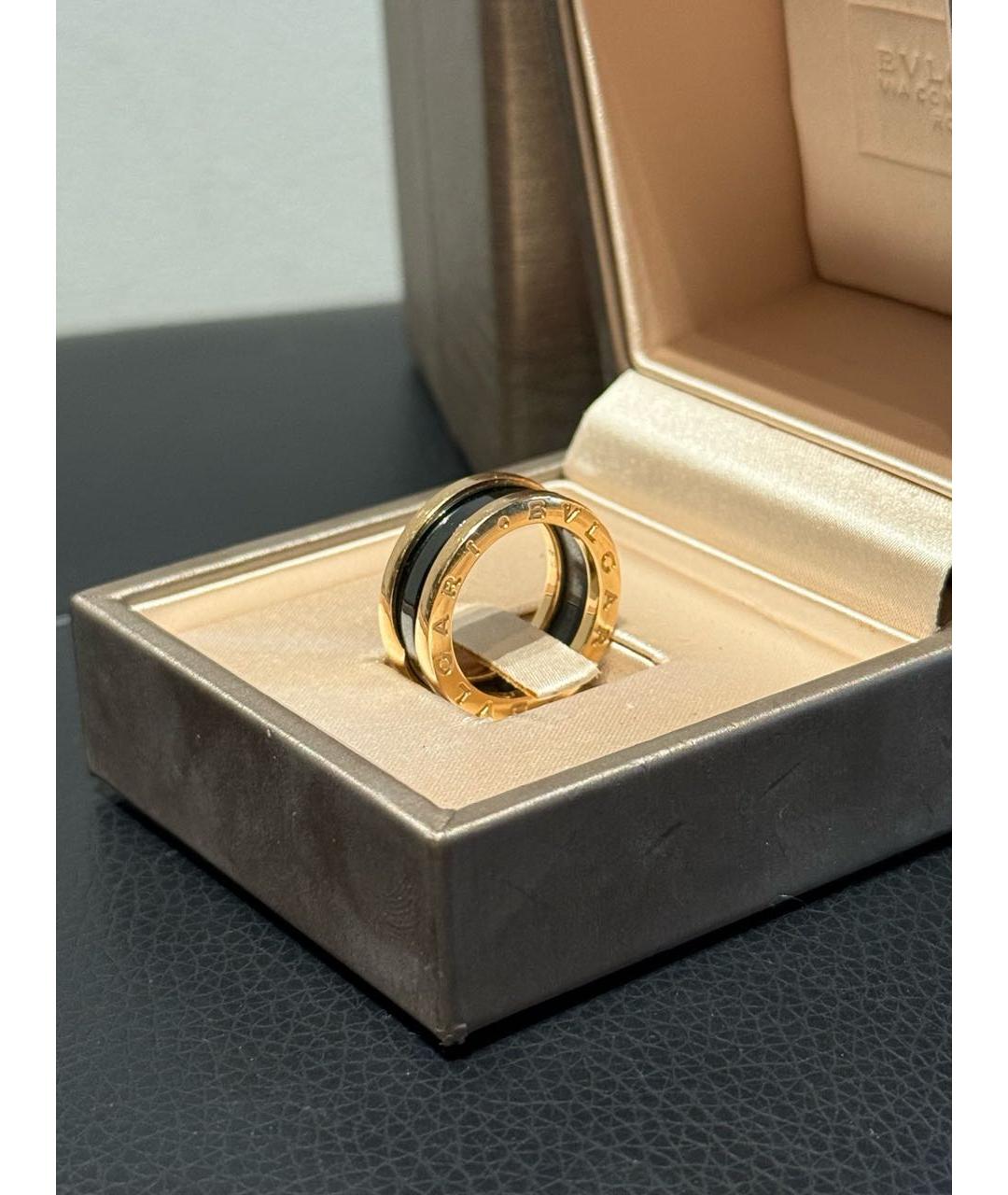 BVLGARI Черное кольцо из розового золота, фото 2