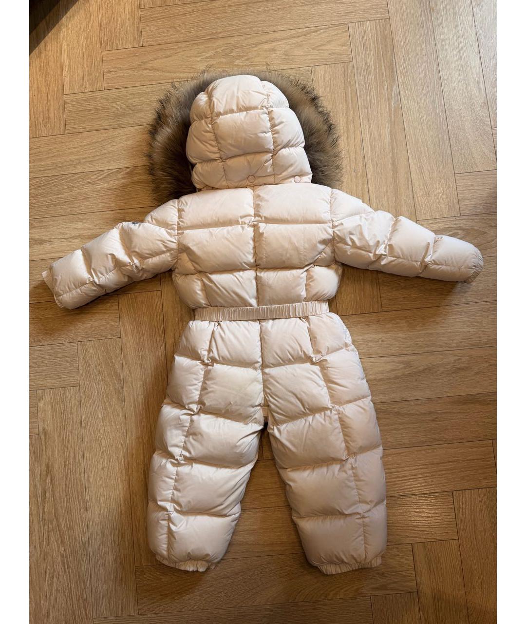 MONCLER Розовый полиэстеровый комбинезон, фото 2