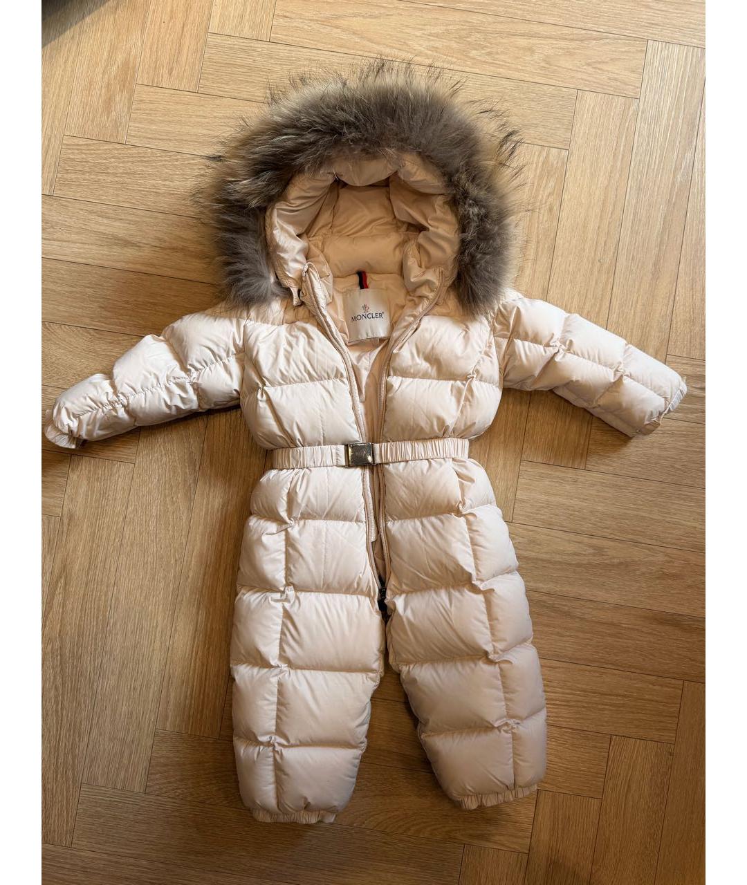 MONCLER Розовый полиэстеровый комбинезон, фото 7