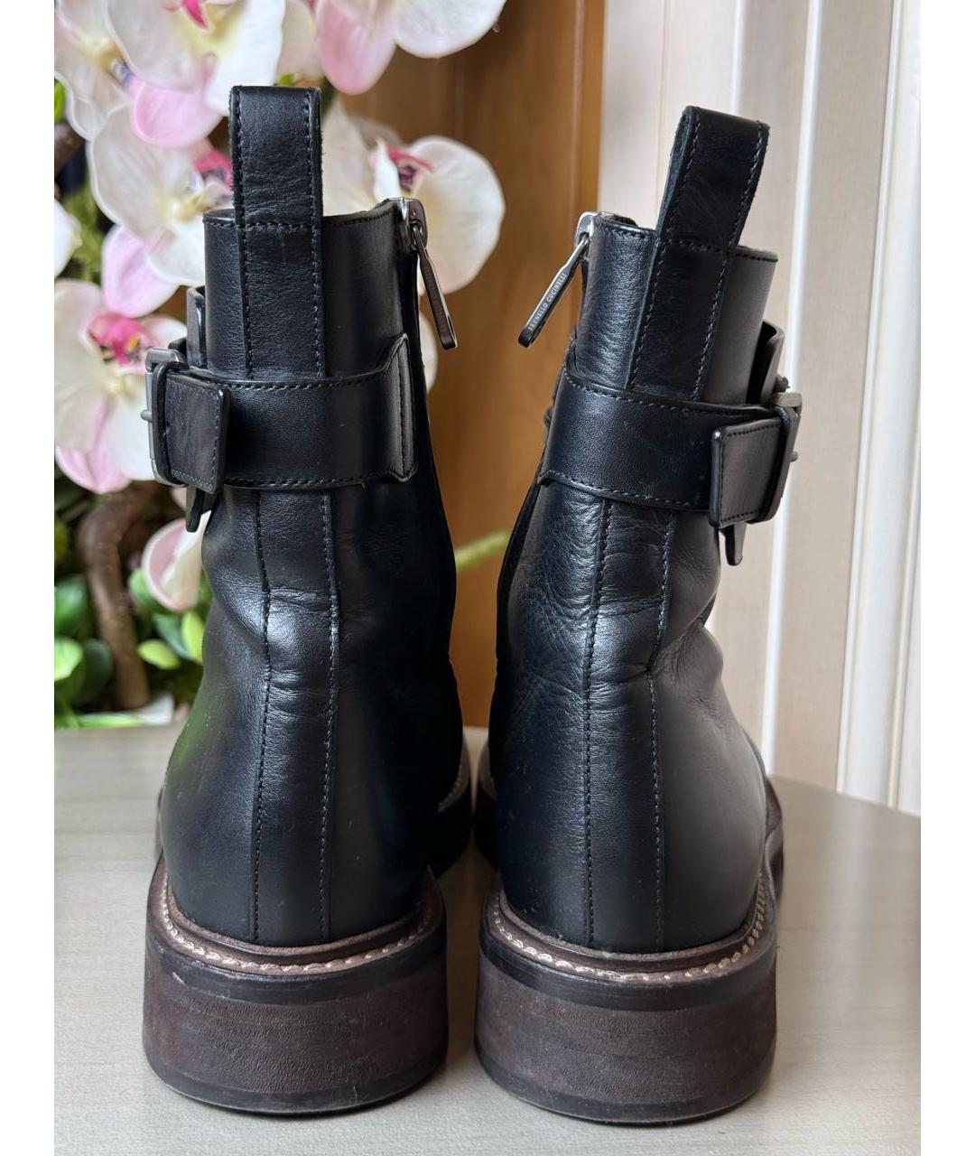 BRUNELLO CUCINELLI Черные кожаные ботинки, фото 4