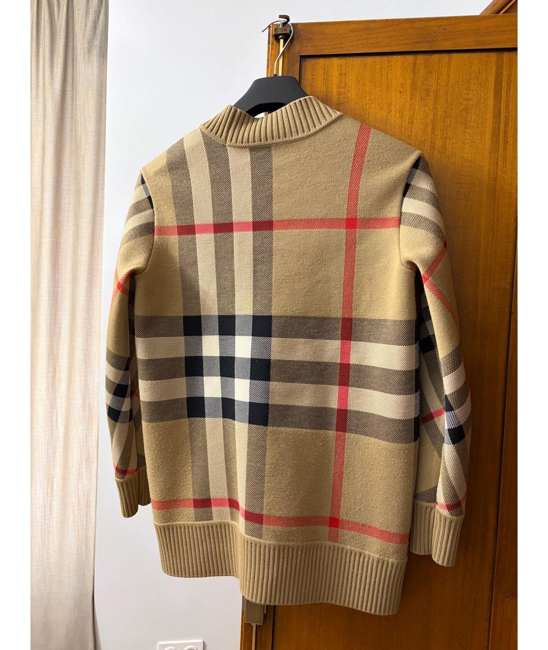 BURBERRY Бежевый шерстяной кардиган, фото 2