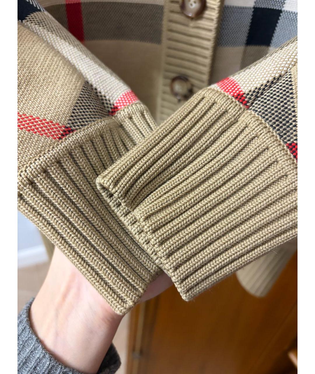 BURBERRY Бежевый шерстяной кардиган, фото 4