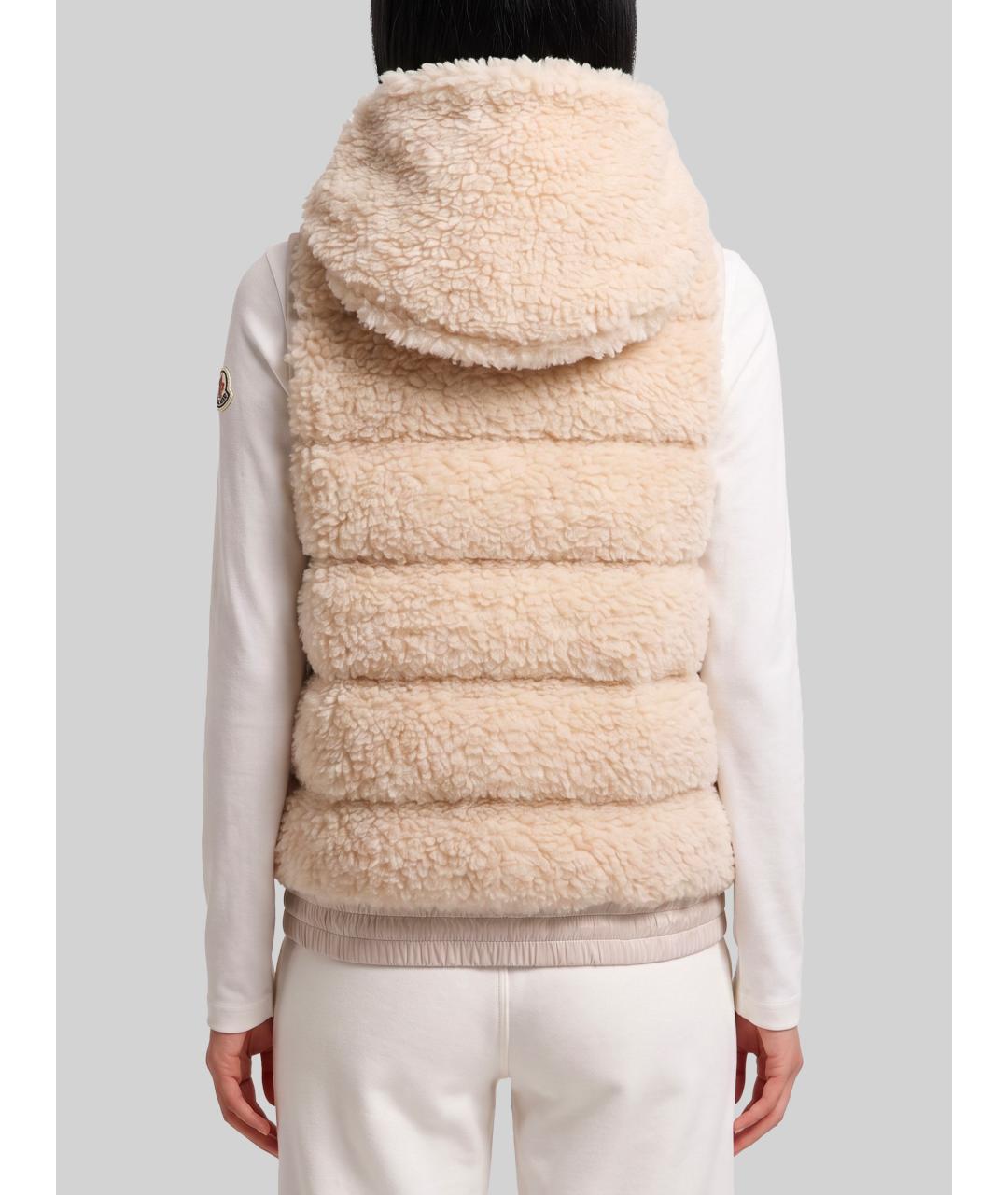 MONCLER GRENOBLE Бежевая полиэстеровая жилетка, фото 3