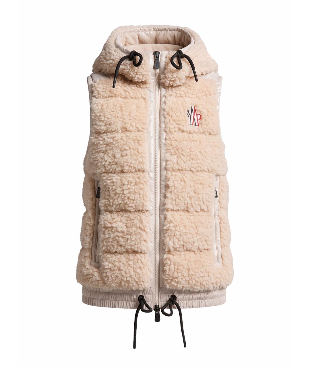MONCLER GRENOBLE Бежевая полиэстеровая жилетка, фото 1
