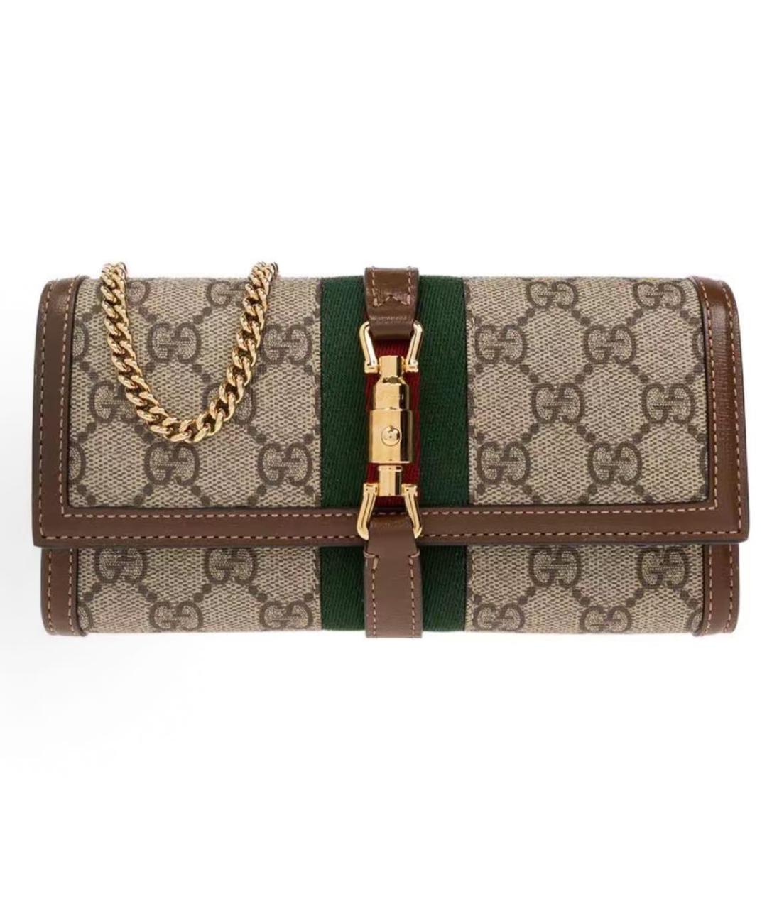 GUCCI Бежевая сумка с короткими ручками из канвы, фото 9