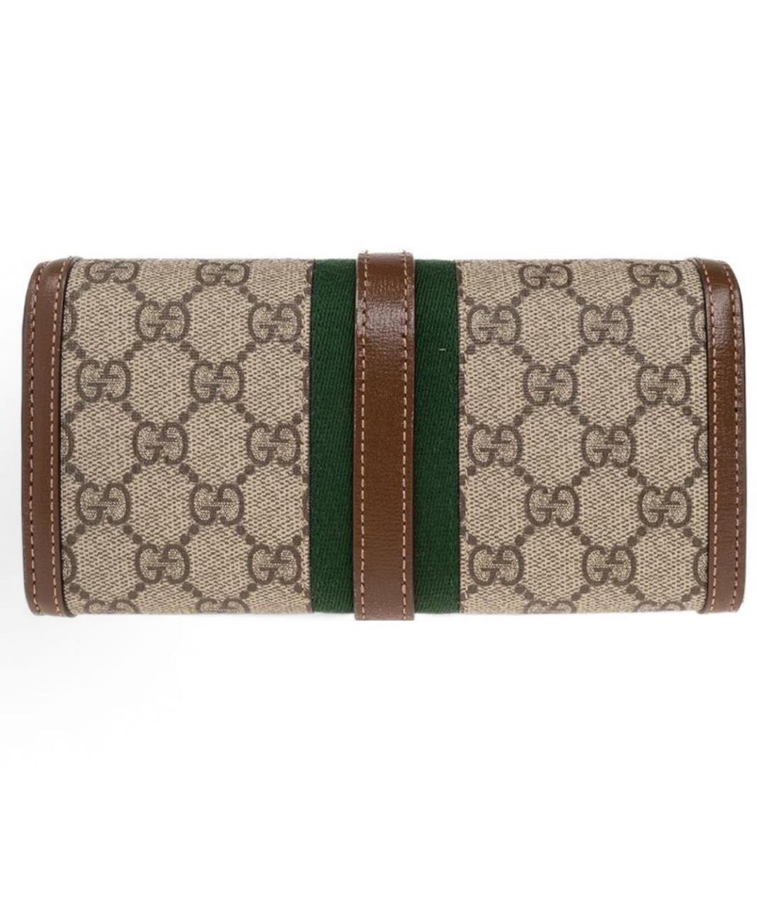 GUCCI Бежевая сумка с короткими ручками из канвы, фото 3
