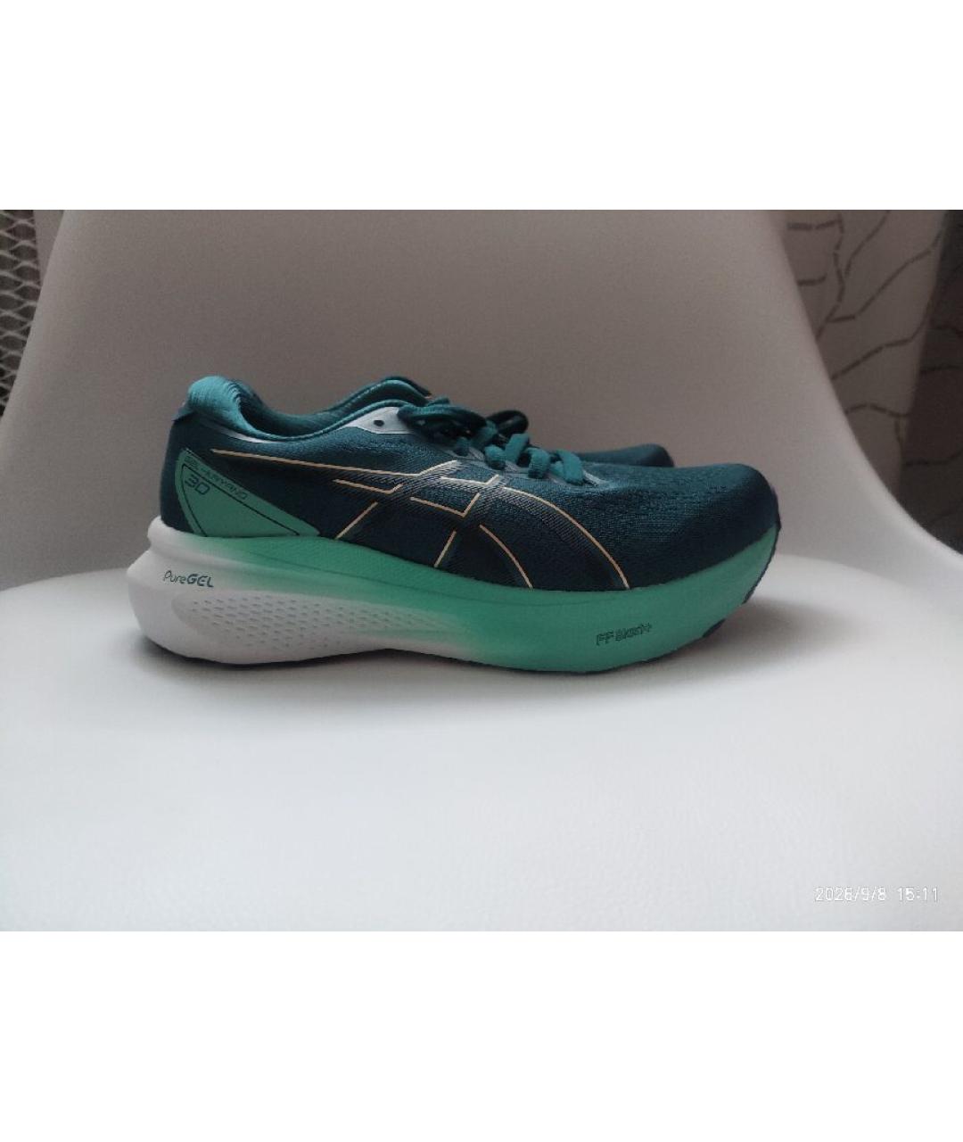 ASICS Зеленые текстильные кроссовки, фото 8