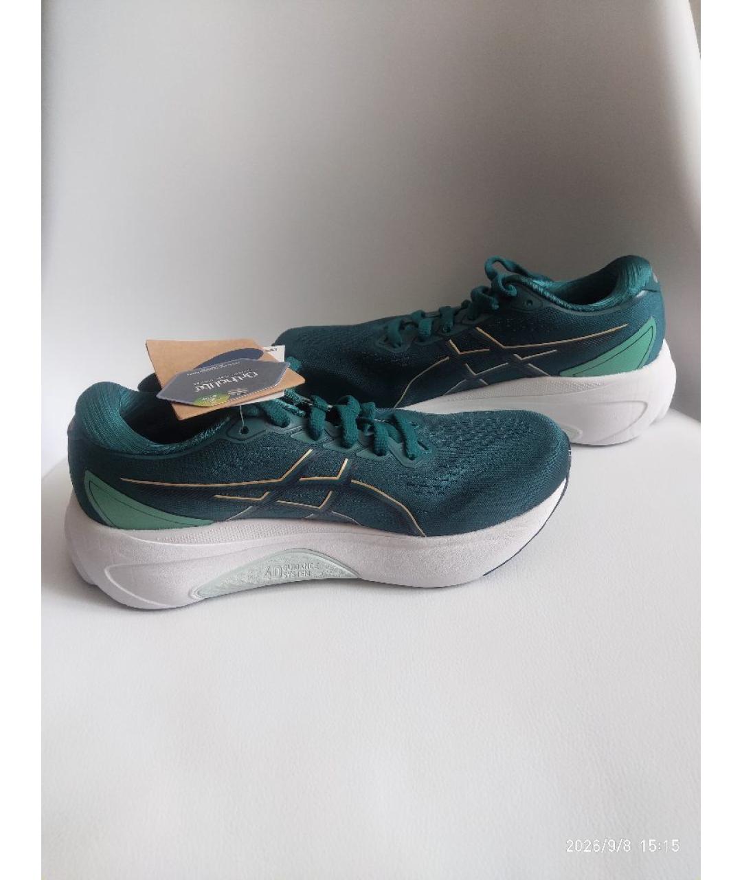 ASICS Зеленые текстильные кроссовки, фото 7