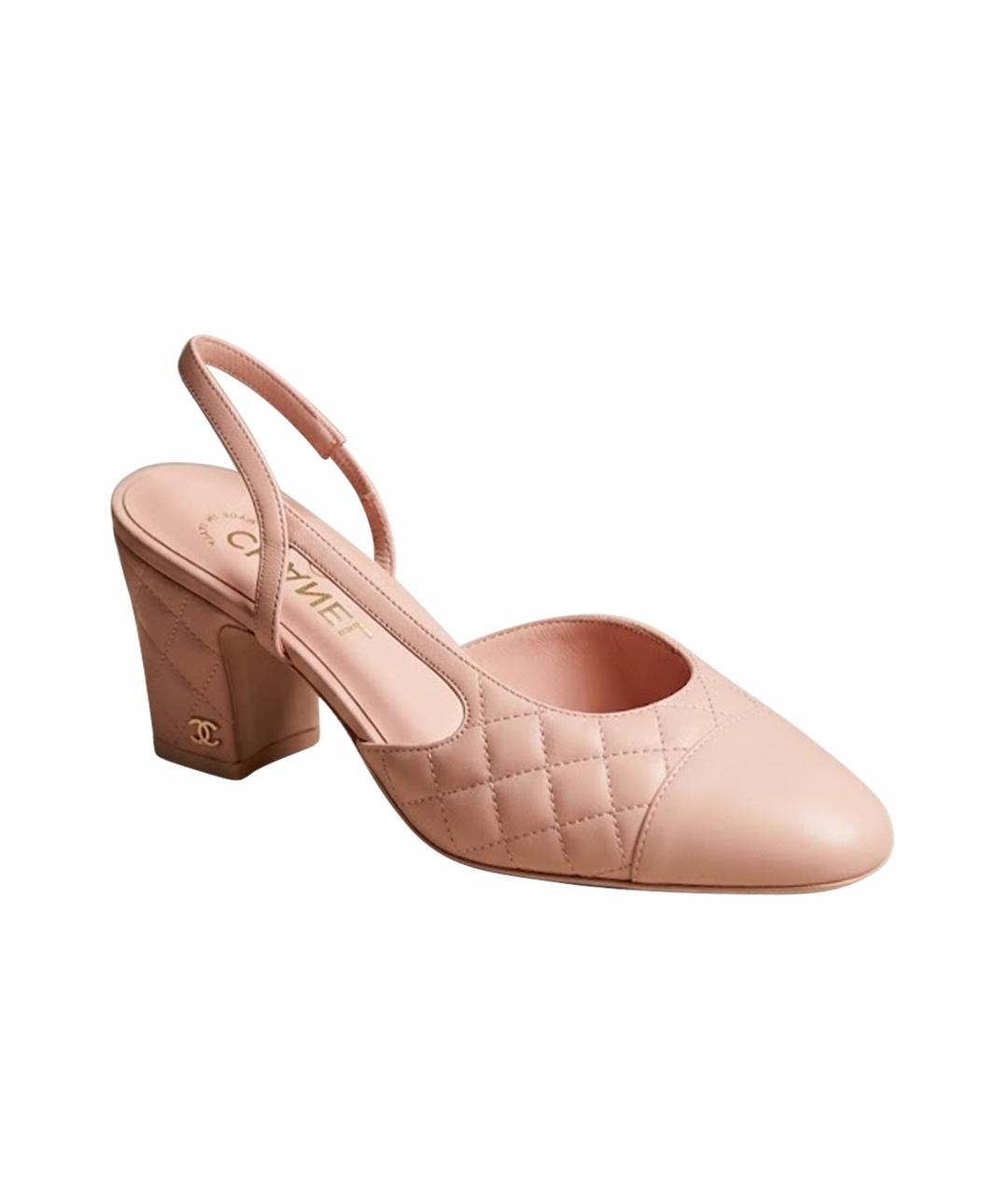 CHANEL Розовые кожаные туфли, фото 1