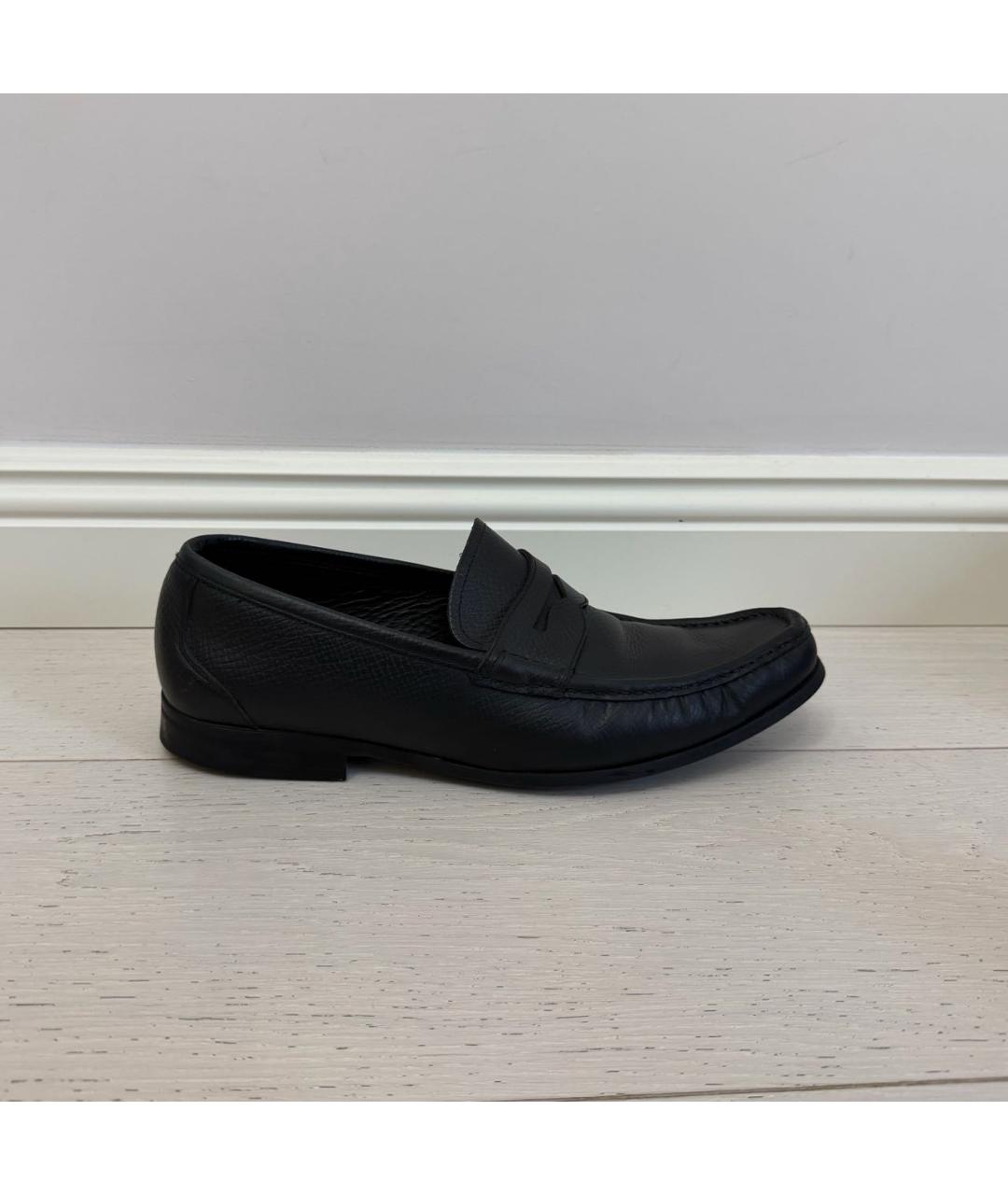 FERRAGAMO Черные кожаные лоферы, фото 8