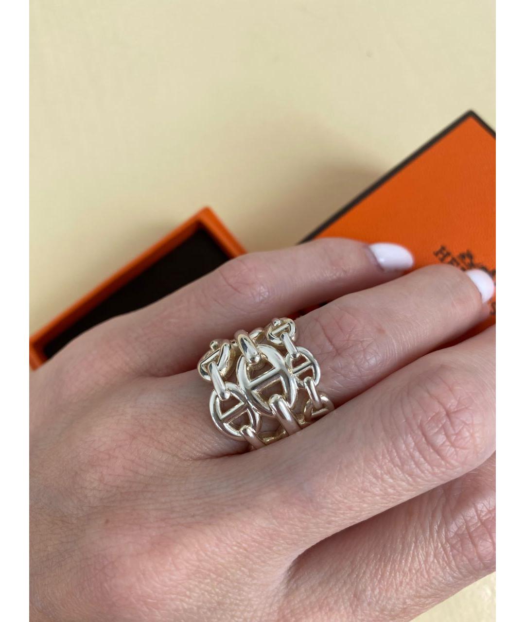 HERMES Серебряное серебряное кольцо, фото 3