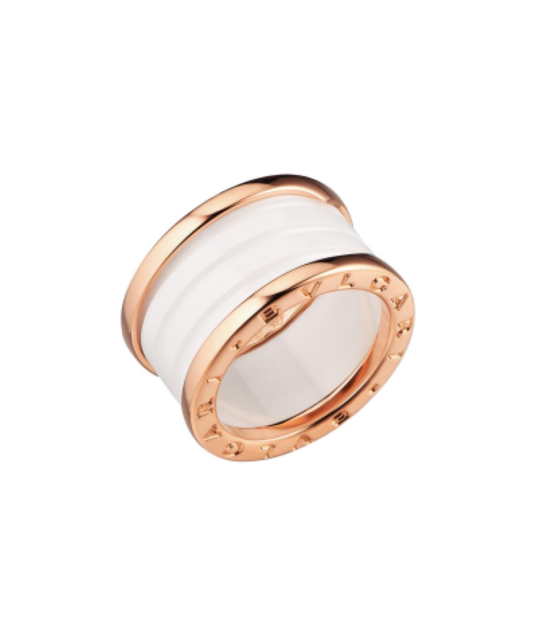 BVLGARI Белое кольцо из розового золота, фото 4