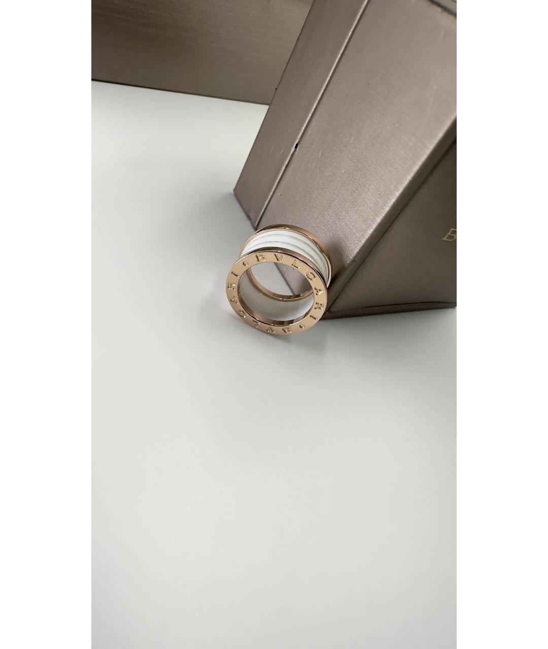 BVLGARI Белое кольцо из розового золота, фото 2