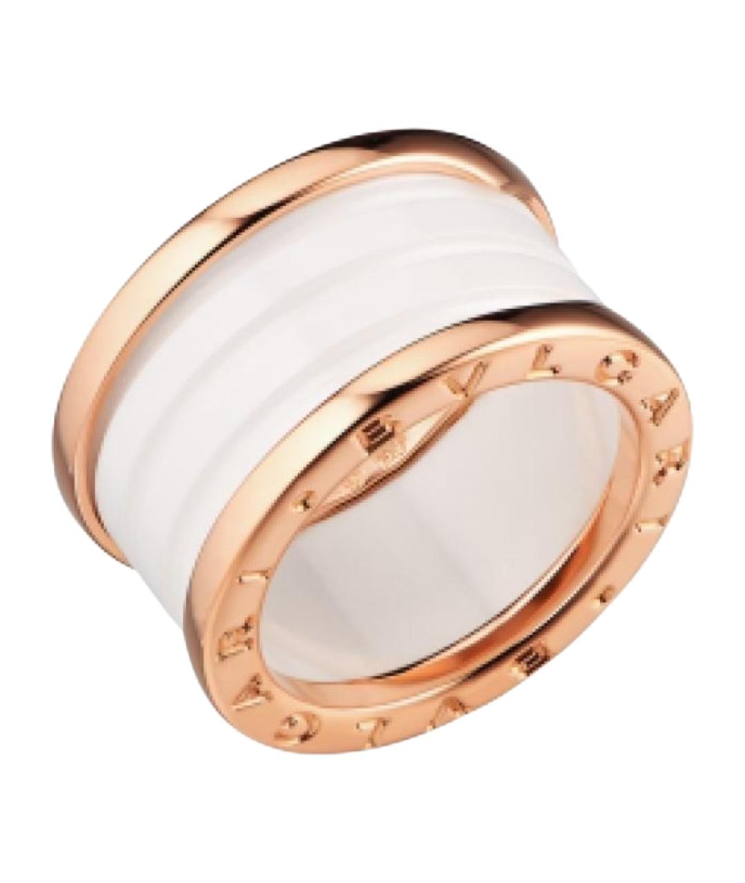 BVLGARI Белое кольцо из розового золота, фото 1