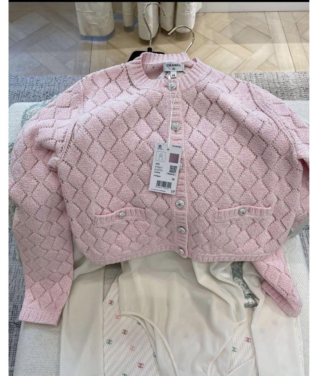 CHANEL Розовый кардиган, фото 4