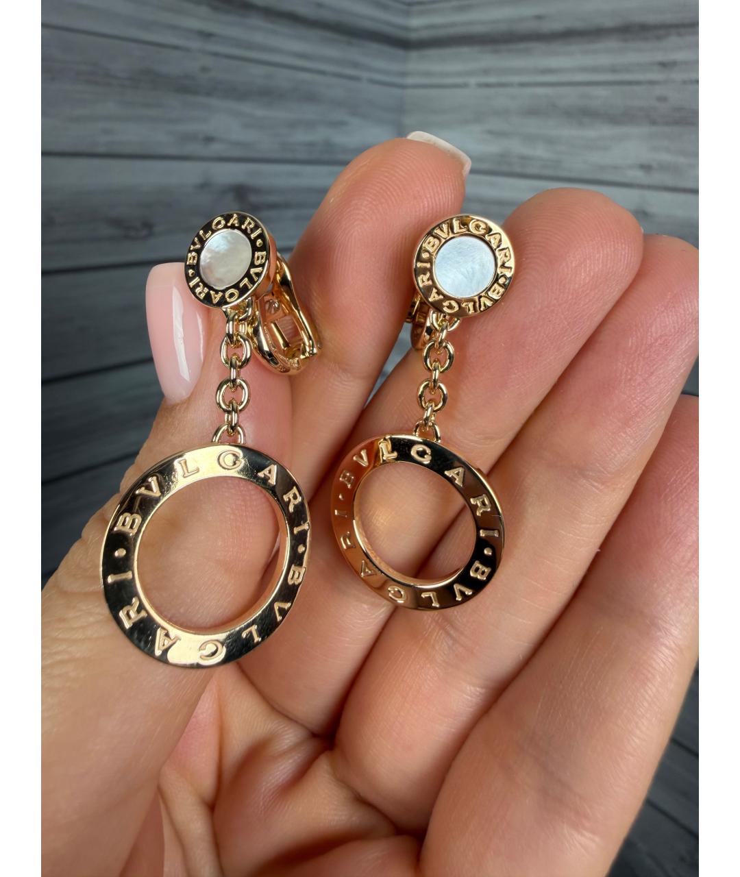 BVLGARI Золотые серьги из желтого золота, фото 2