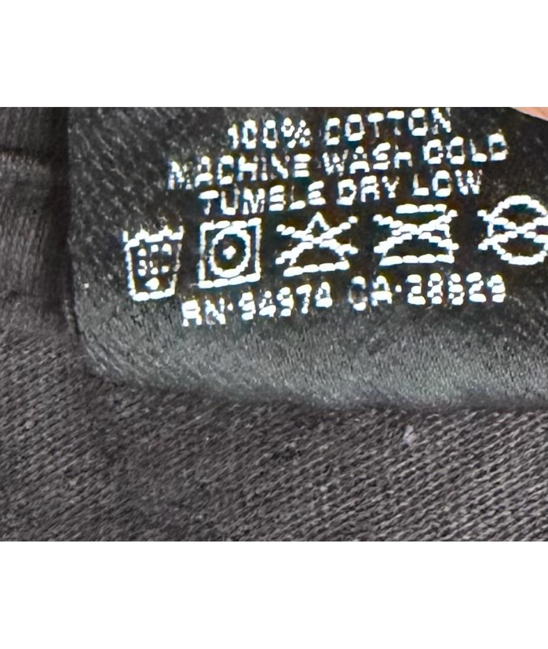 STUSSY Черная хлопковая футболка, фото 4