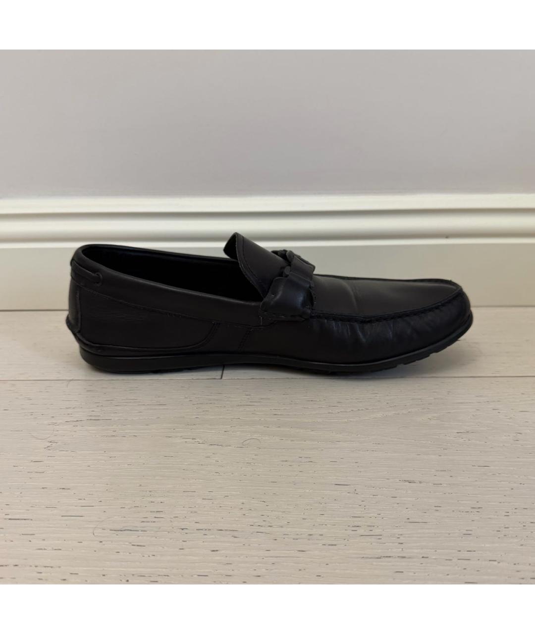 FERRAGAMO Черные кожаные мокасины, фото 7