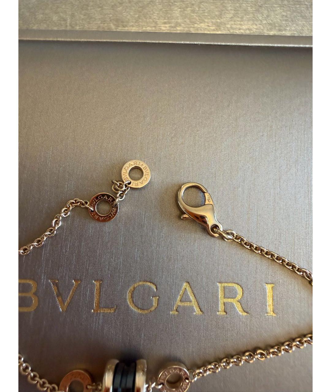 BVLGARI Черный браслет из розового золота, фото 6
