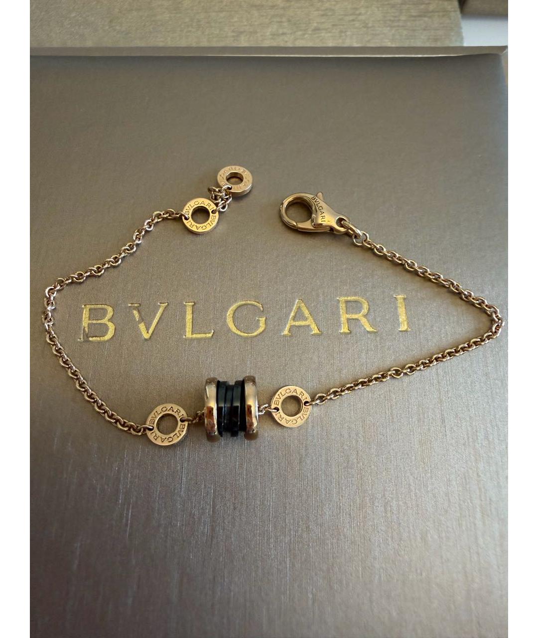 BVLGARI Черный браслет из розового золота, фото 9